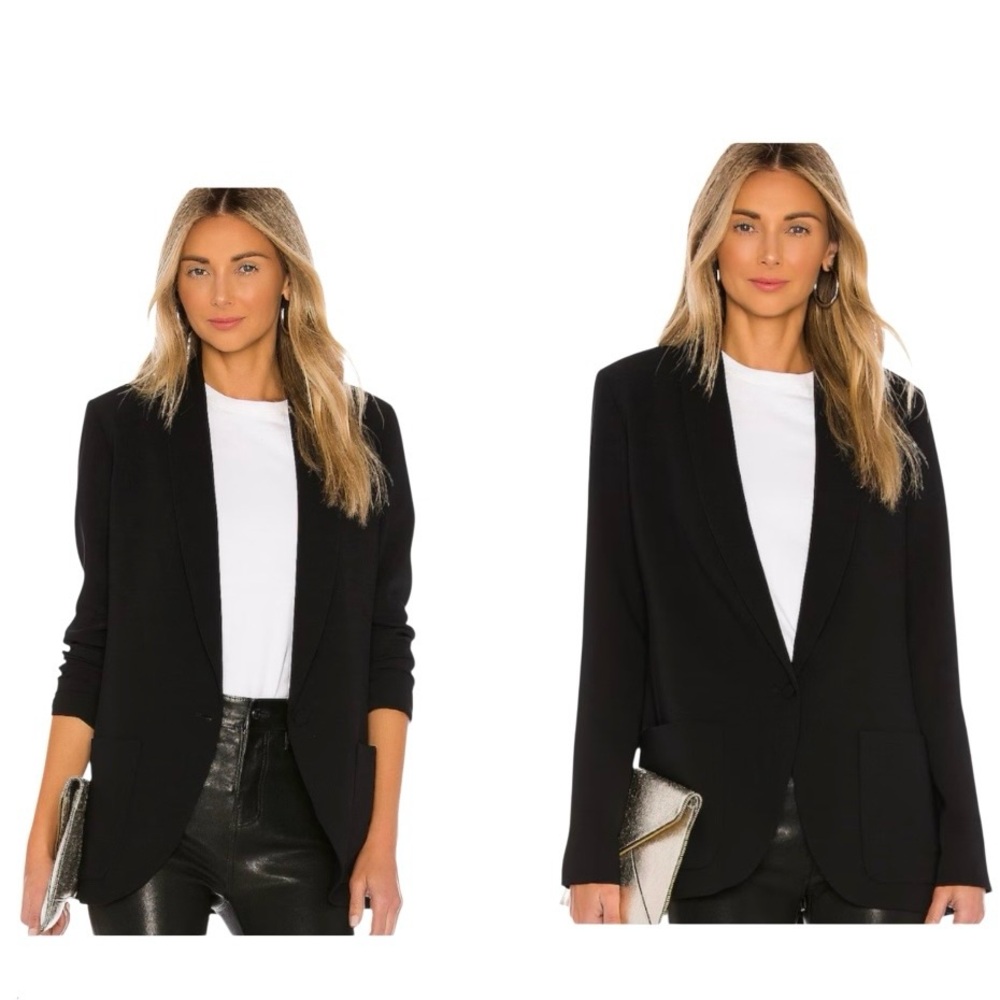 Amanda Uprichard New York Shawl Collar Blazer Black